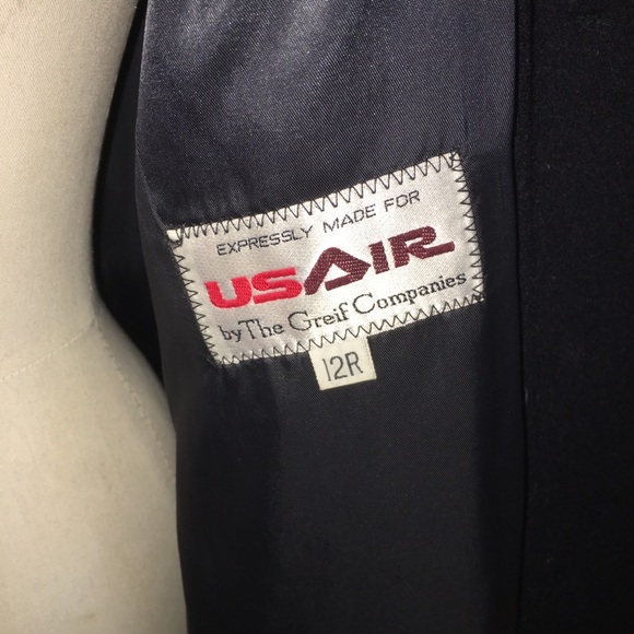 Vintage US AIR tailored navy wool coat, 12R - Picture 6 of 8
